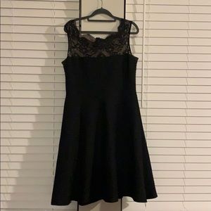 Black lace party dress